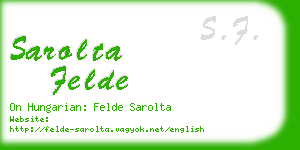 sarolta felde business card